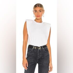 White Muscle Tee Sleeveless Top